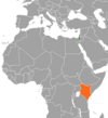 Location map for Israel and Kenya.