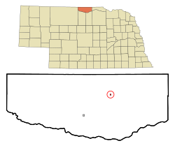 Location of Burton, Nebraska