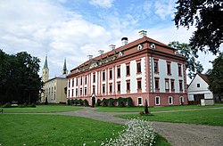 Kunín Castle with the Church of the Exaltation of the Holy Cross