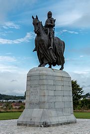 Statue of Robert the Bruce at the monument for the Battle of Bannockburn in Bannockburn
