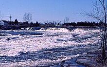 Spring run-off on the Moira River, March 1975