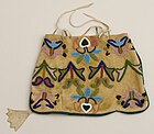 Nez Perce bag with contour beadwork, c. 1850-60