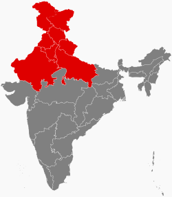 Location of Northwest India