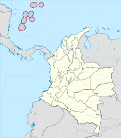 圣安德烈斯-普罗维登西亚省在哥伦比亚的位置