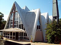 St Kevin's Catholic Church, with its distinctive tent-like architecture