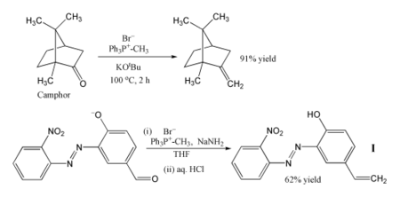 使用亚甲基三苯基膦的两个维蒂希反应例子