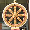 A Thai Dhamma wheel at Wat Phothivihan, Tumpat, Kelantan