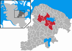 Map of Plön highlighting Selent/Schlesen