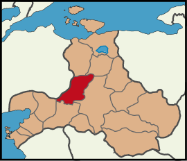 Map showing Balya District in Balıkesir Province