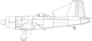 Orthographically projected diagram of the Firebrand Mk.IV.