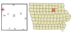 Location of Aredale, Iowa