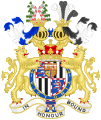 Coat of arms of the 2nd Marquess of Milford Haven, after his appointment as GCVO