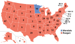 Electoral map, 1984 election