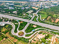 Aerial View of Nehru Outer Ring Road