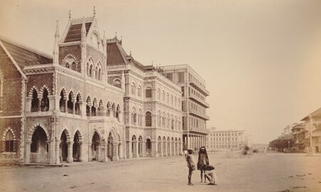 Mechanics' Institute (now David Sasoon Library), at Bombay in India, c.1860
