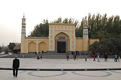喀什古城中的艾提尕尔清真寺