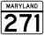 Maryland Route 271 marker
