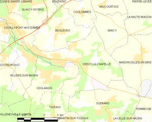 克雷西-拉沙佩勒市镇地图