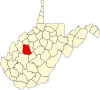 State map highlighting Roane County