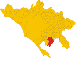 Velletri within the Metropolitan City of Rome