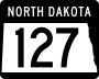 North Dakota Highway 127 marker