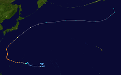 台风奥菲莉的路径图