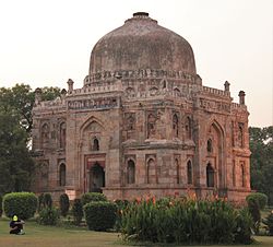 Shisha Gumbad in nearby Lodhi Gardens after which the colony was named