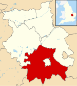 South Cambridgeshire shown within Cambridgeshire