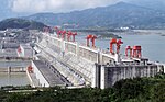 The Three Gorges Dam on the Yangtze River in China.