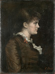 Portrait of Anna Dahl by her sister Cecilie (1877)