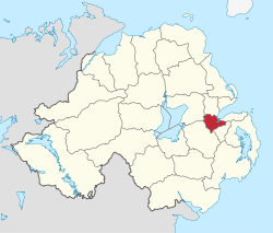 Belfast shown within Northern Ireland