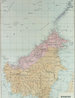 1898年英属和荷属婆罗洲地图
