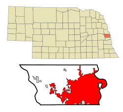 奥马哈在道格拉斯县的位置