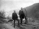 Charles Doolittle Walcott, John Wesley Powell, and Sir Archibald Geikie on a geological field excursion to Harpers Ferry, West Virginia, May 1897, following the George Huntington Williams Memorial Lectures delivered by Sir Archibald Geikie at Johns Hopkins University