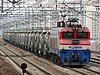 An 8000 class electric locomotive of Korail pulling a freight train in 2007