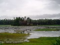 Varanga Jain temple at the center of pond in Karkala