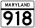 Maryland Route 918 marker