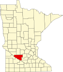 伦维尔县在明尼苏达州的位置