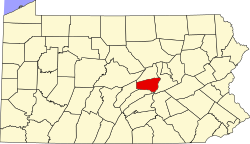 Map of Snyder County, Pennsylvania
