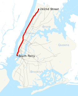 Map of the "9" train