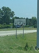 Wide variant of State Route 2 signage at US 6 in Bryan