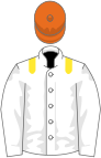 White, yellow epaulets, orange cap