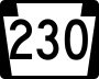 Pennsylvania Route 230 marker