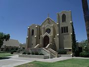 The Grace Lutheran Church was built in 1928 and is located at 1124 N. 3rd Street. It was added to National Register of Historic Places in 1993, Reference number 93000835.