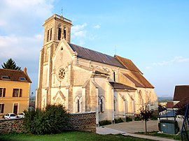 The church in Pourrain