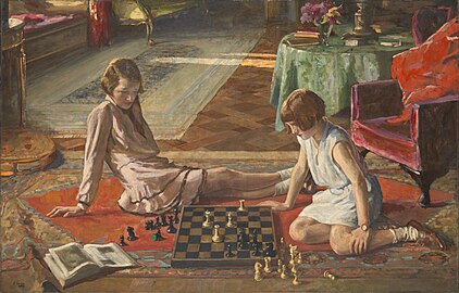 John Lavery, 1929, The Chess Players