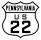 U.S. Route 22 Bypass marker