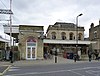 The railway station former house converted into a pub and the station on the left