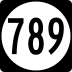 State Route 789 marker