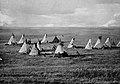 克里人营地，摄于1871年，加拿大阿尔伯塔省